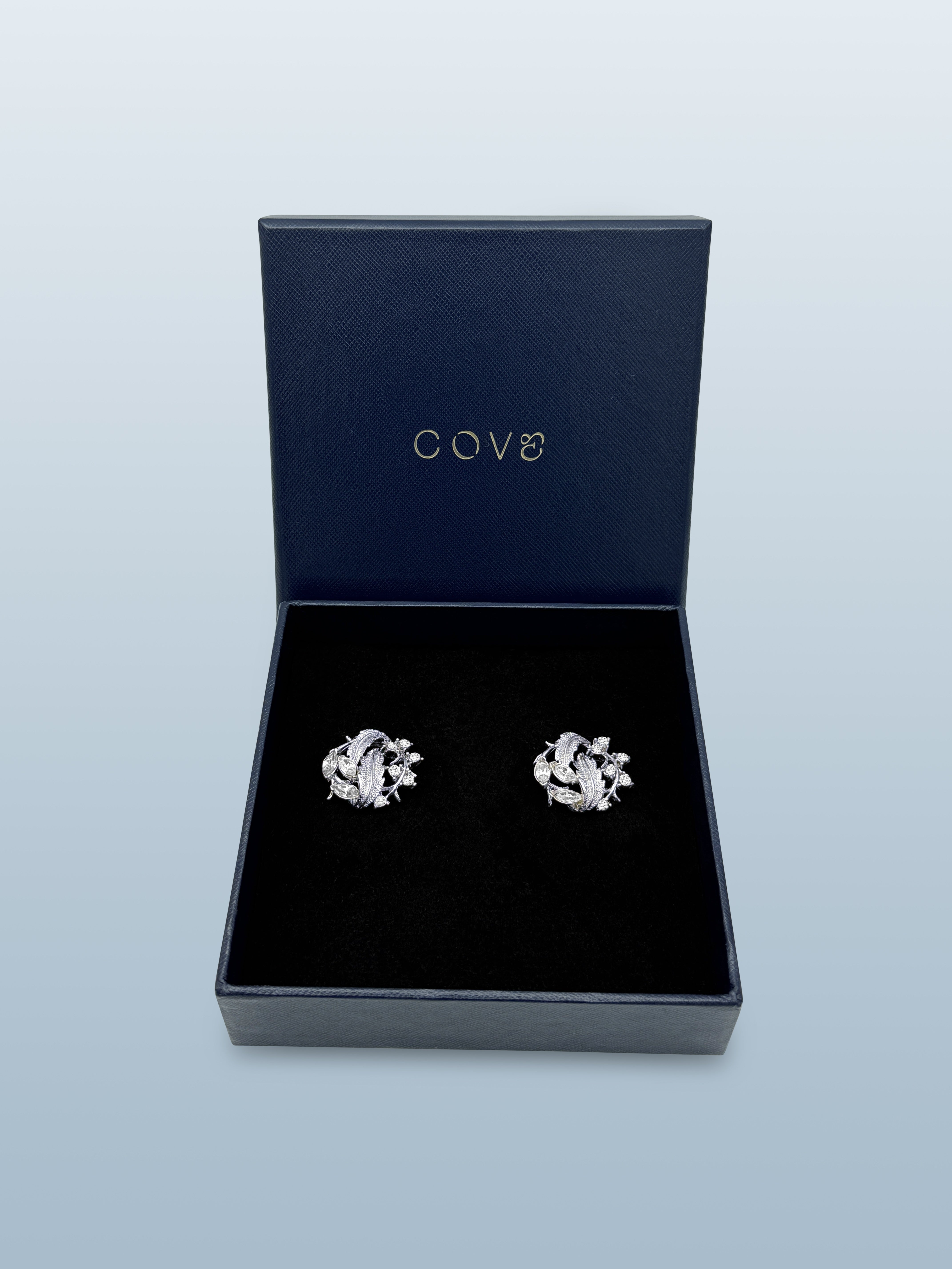1950s Coro Leaf Motif Earrings