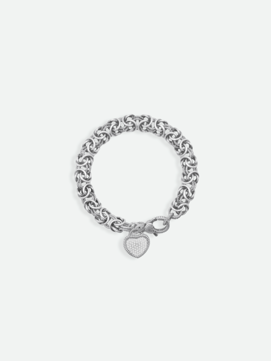 Vintage Judith Ripka Heart Charm Bracelet