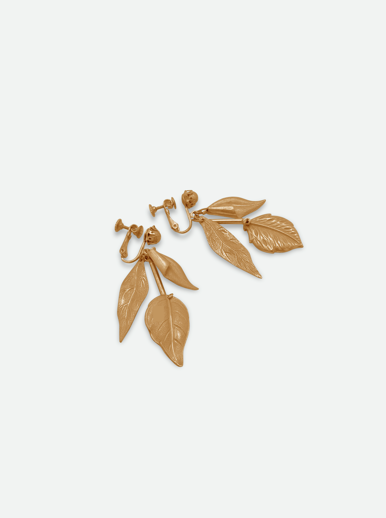 1950s Miriam Haskell Leaf Earrings