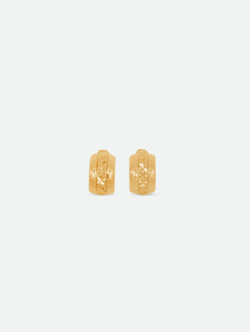 Vintage Monet Gold Hoop Earrings