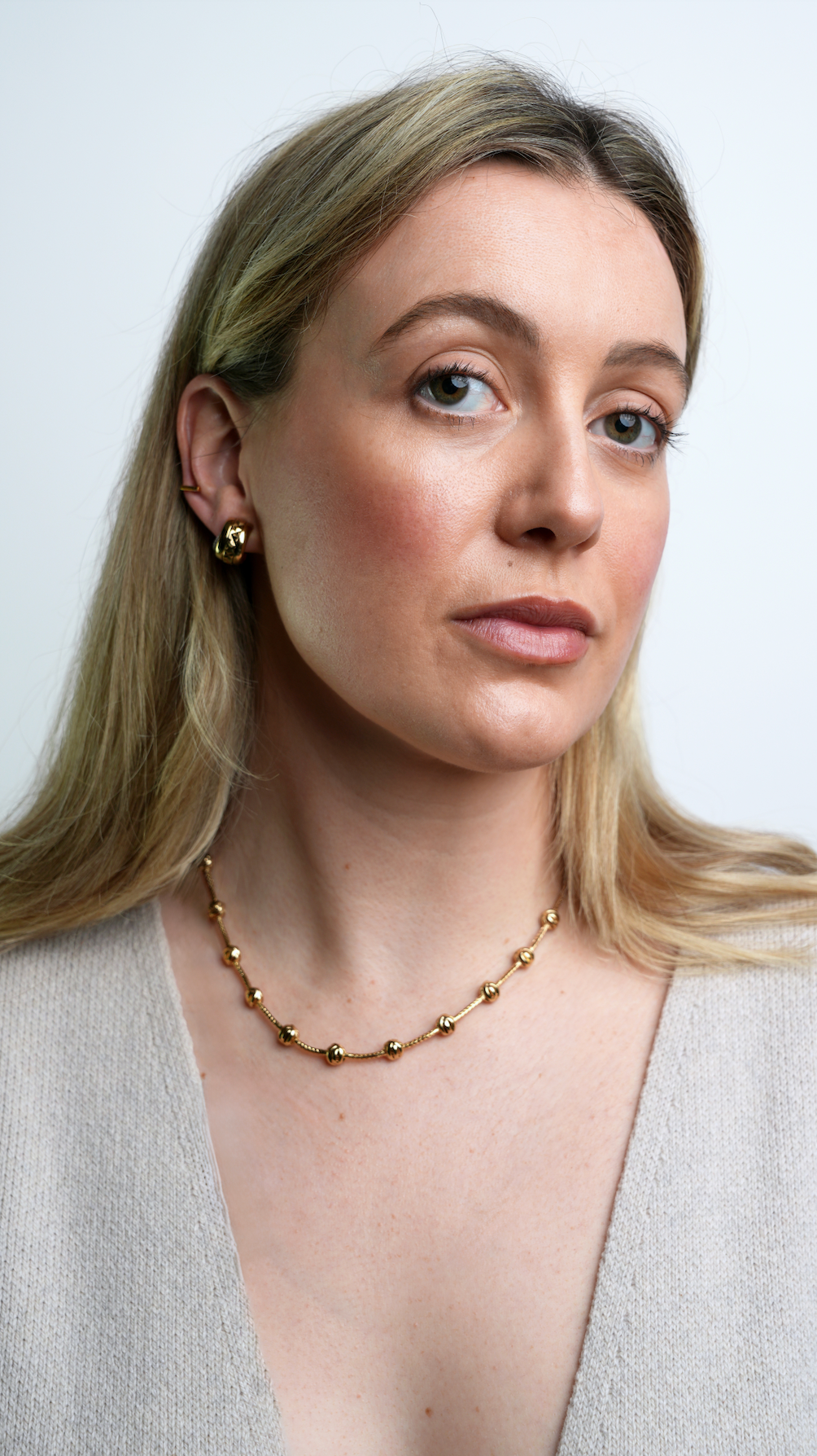 Vintage Monet Gold Hoop Earrings