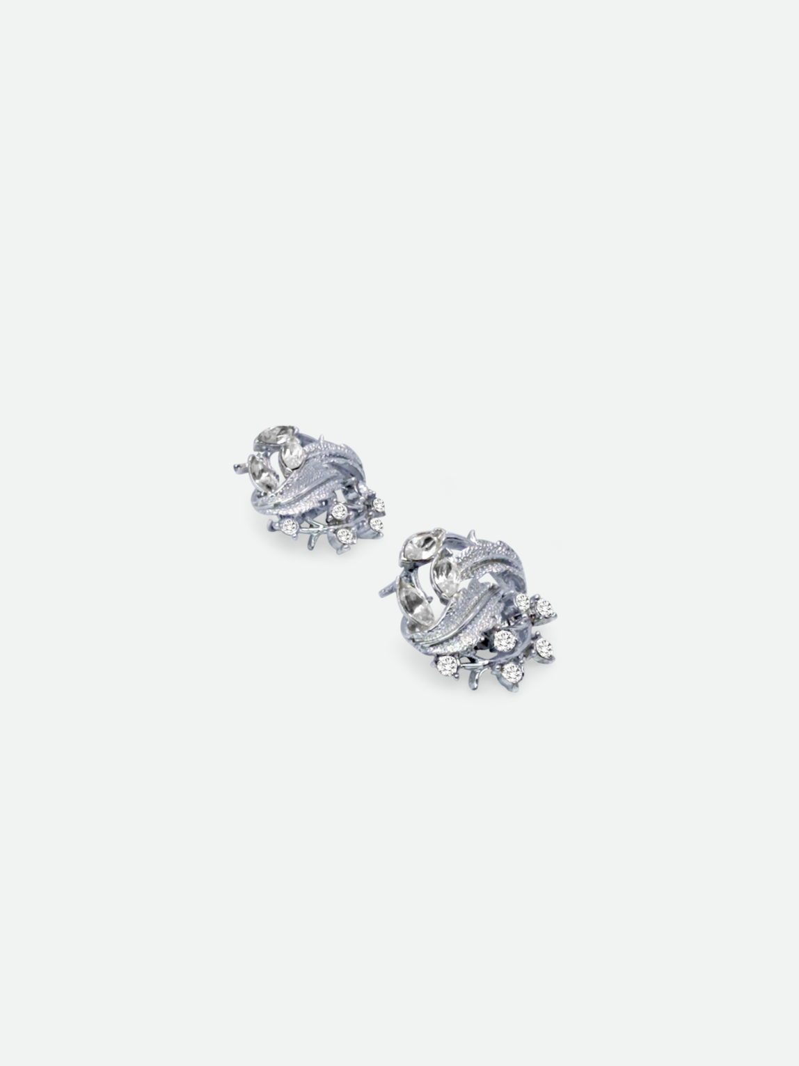 1950s Coro Leaf Motif Earrings