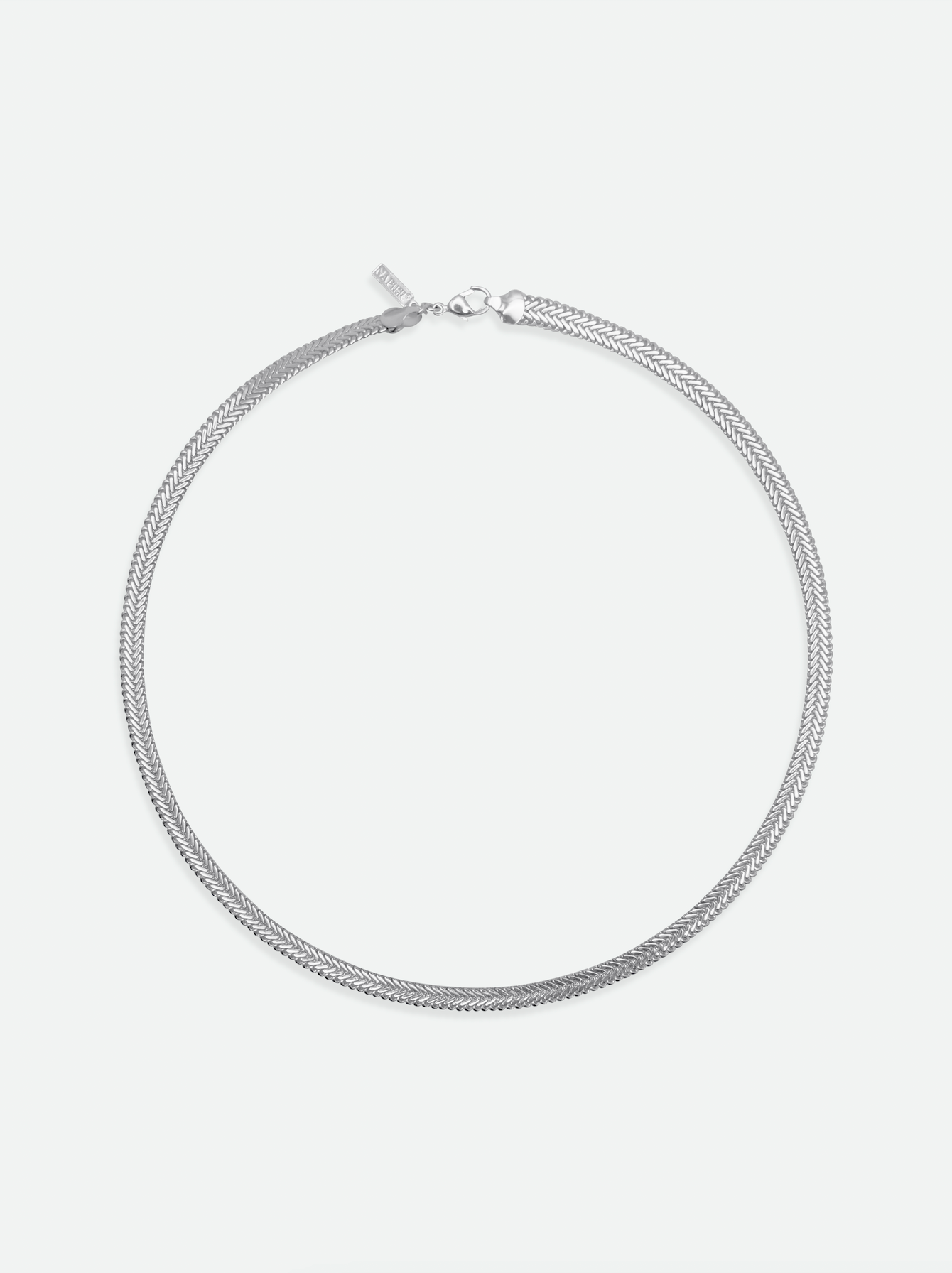Vintage Napier Silver Herringbone Necklace