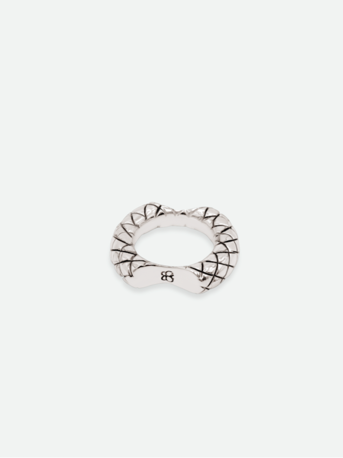 Bottega Veneta Sterling Silver Intrecciato Ring